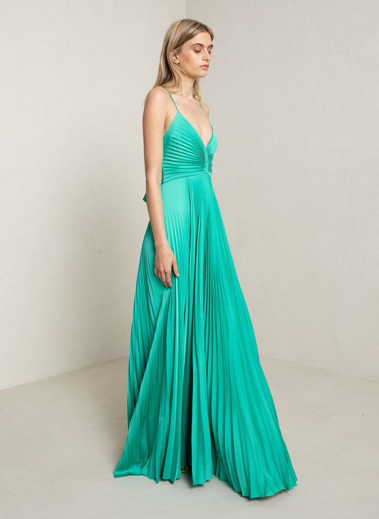 Aries Satin Pleated Dress | A.L.C