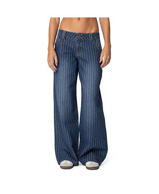 Womens Cory Striped Low Rise Jeans | Macy's