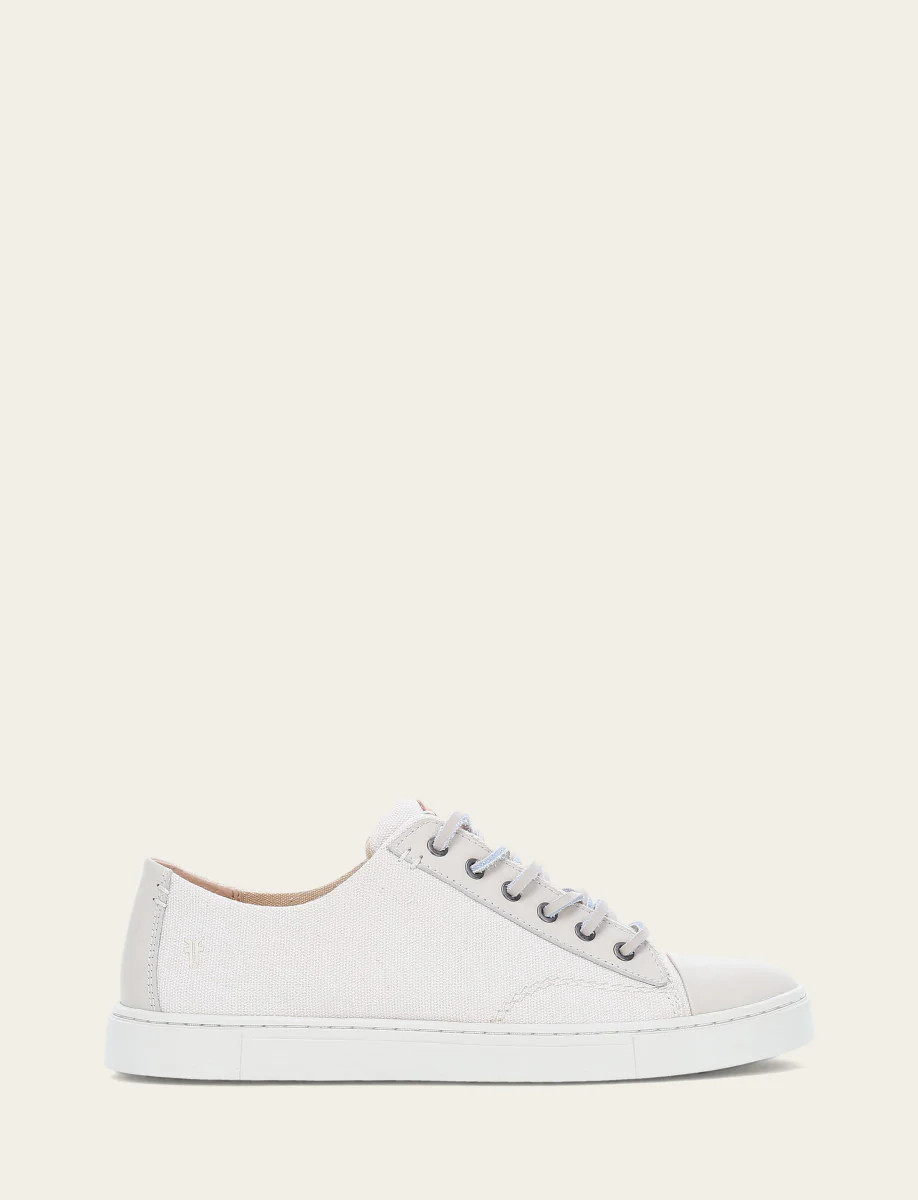 Women's Ivory Ivy Canvas Low Lace Sneakers | The Frye Company | FRYE