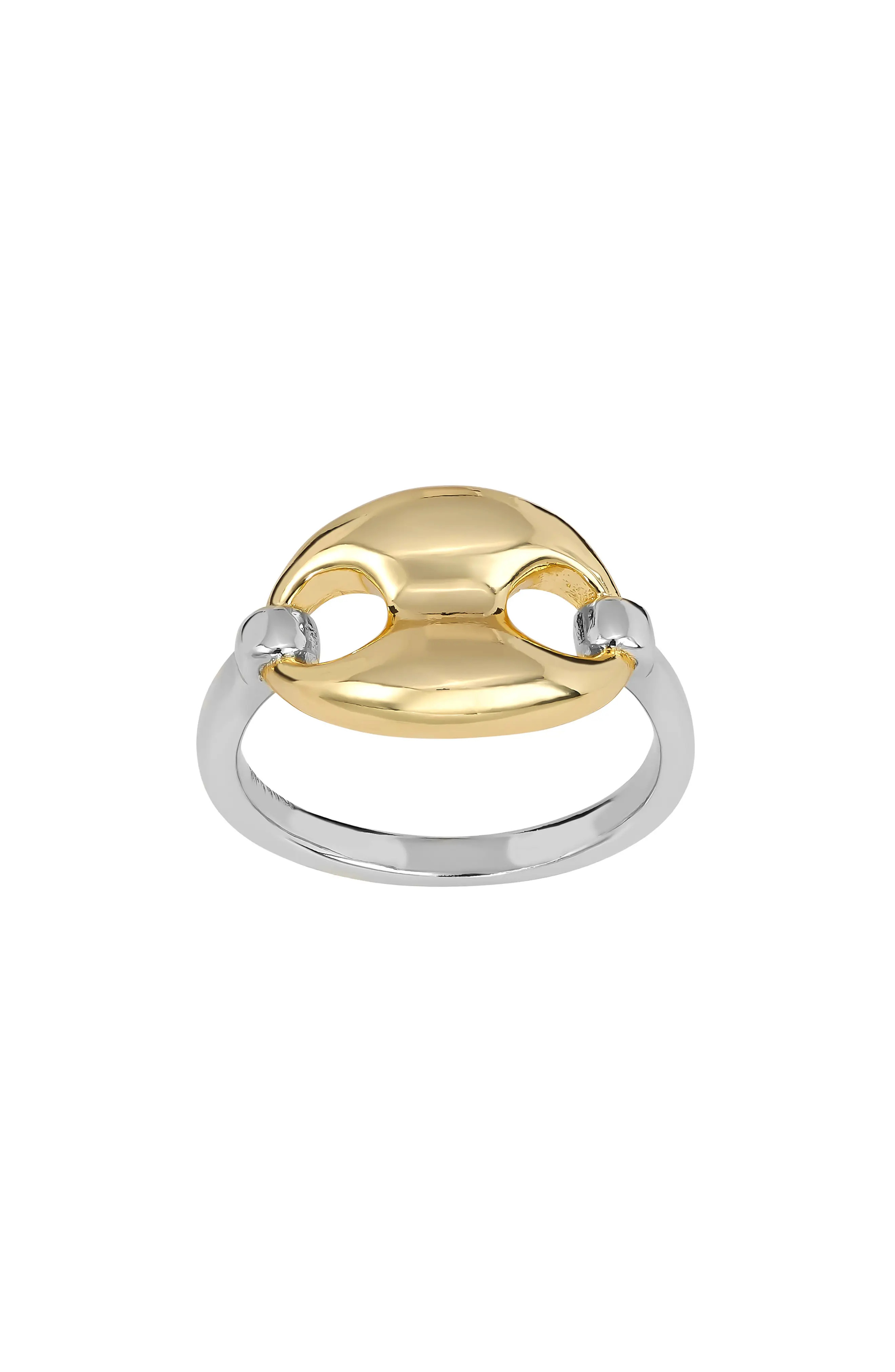 ATHRA LUXE Sculpted Mariner Link Ring in Silver at Nordstrom, Size 8 | Nordstrom