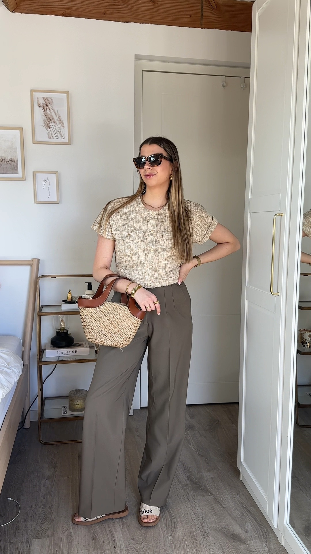 Is it too early for my Chloé sandals? 🫣🥰
Wide leg trousers | khaki trousers | Zara trousers | cropped top | glitter top | Josh V top | Chloé sandals | designer sandals | Celine sunglasses | spring outfit | early spring outfit | golden jewellery | golden details | neutral style | chic style | classy outfit

#LTKeurope #LTKstyletip #LTKSeasonal