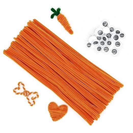 Cldamecy 100 pcs Golden Pipe Cleaners with 20 pcs Googly Eyes,Chenille Stems for Craft Project,Cr... | Amazon (CA)