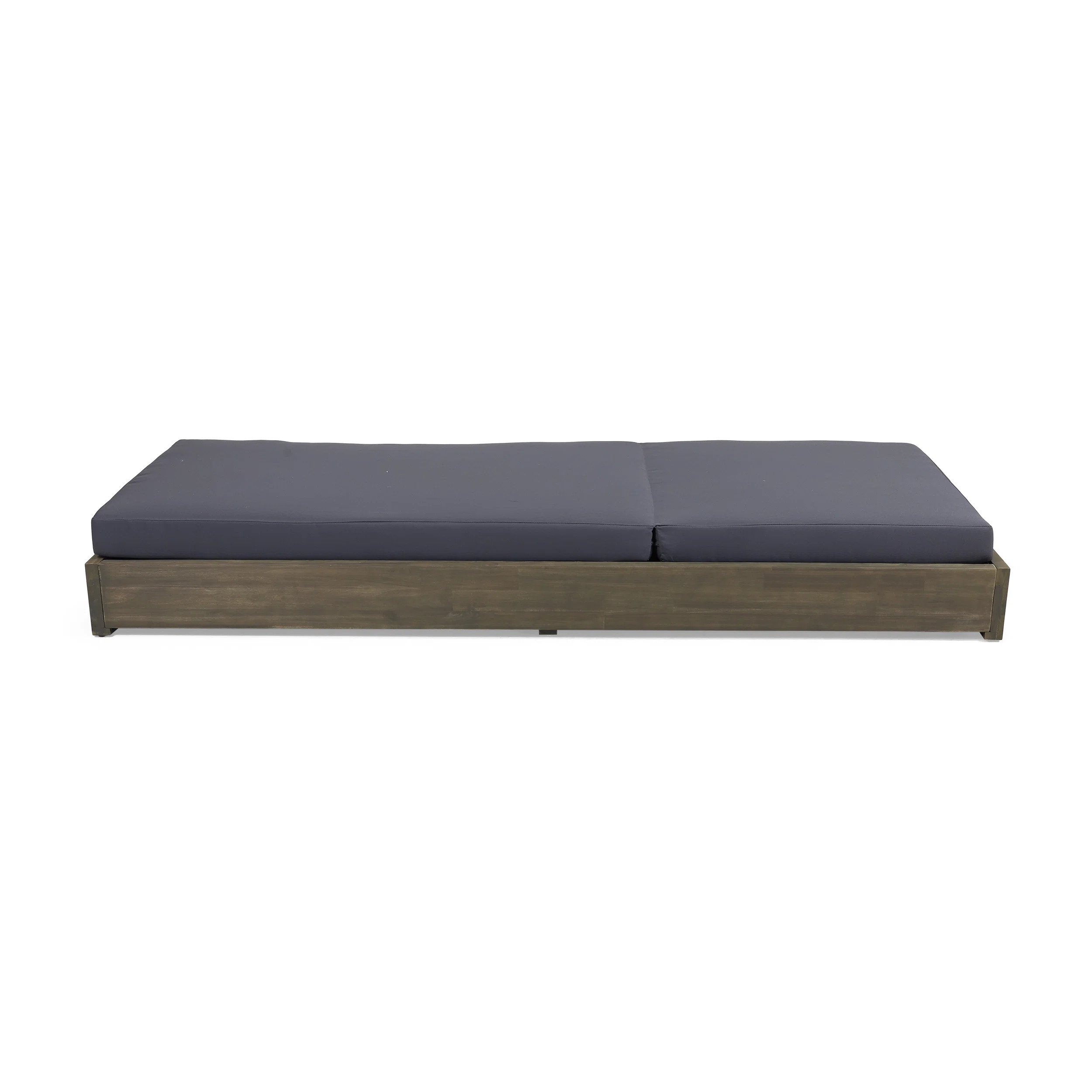 Leite 79" Long Reclining Outdoor Acacia Chaise Lounge Set with Cushions | Wayfair North America