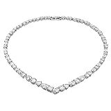 Swarovski Tennis Deluxe All-Around Tennis Necklace with Round, Square and Pear-Shaped Clear Swarovsk | Amazon (US)