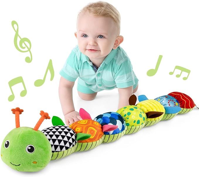 LIGHTDESIRE Baby Toys Musical Caterpillar,Infant Stuffed Animal Toys with Crinkle and Rattles,Sof... | Amazon (US)