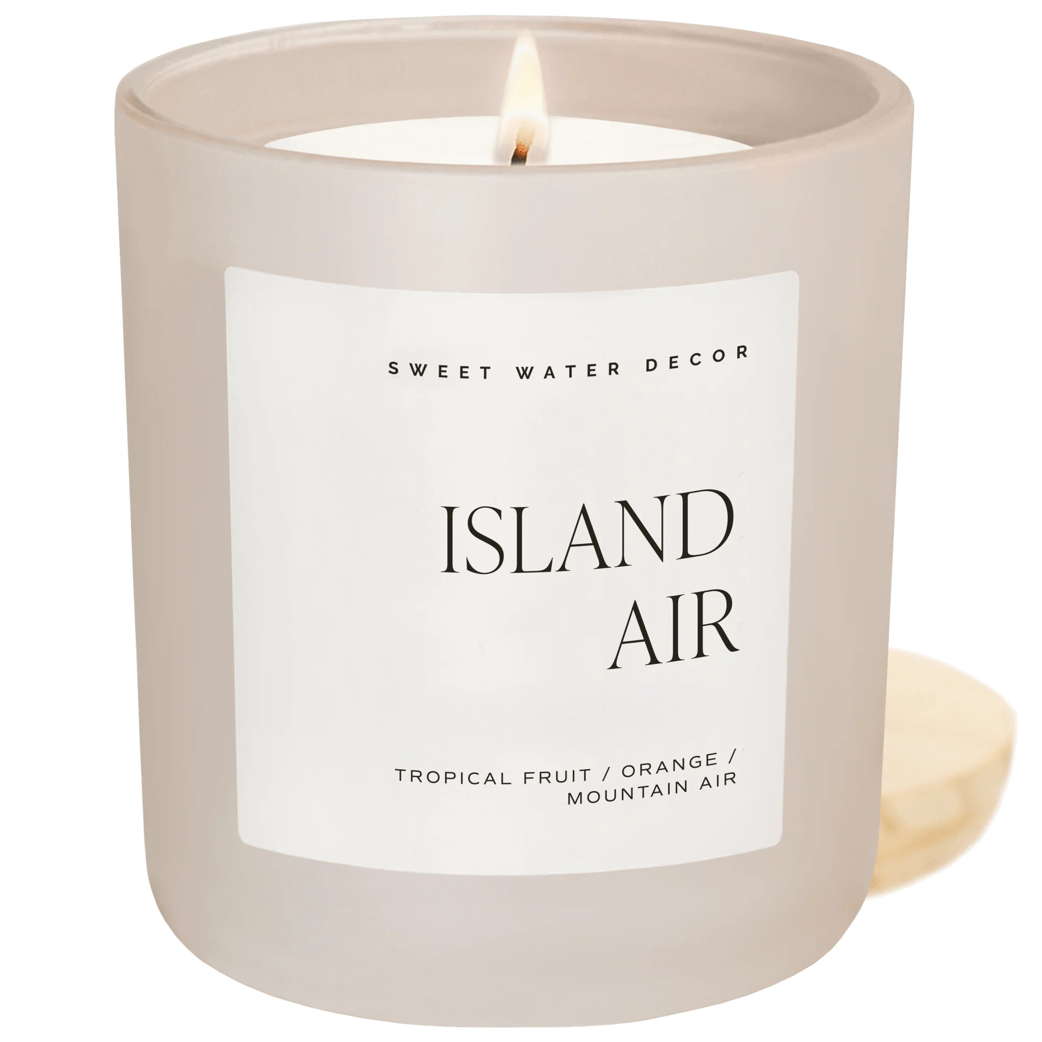 Island Air Soy Candle - Tan Matte Jar - 15 oz | Sweet Water Decor, LLC
