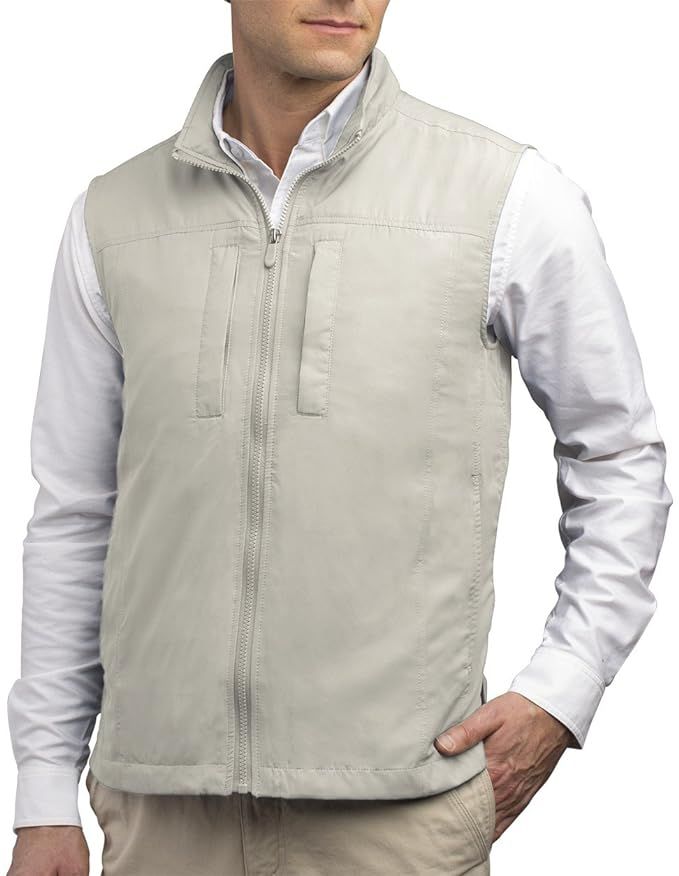 SCOTTeVEST Featherweight Men - Lightweight Vest - Travel - Utility - Safari Vest | Amazon (US)