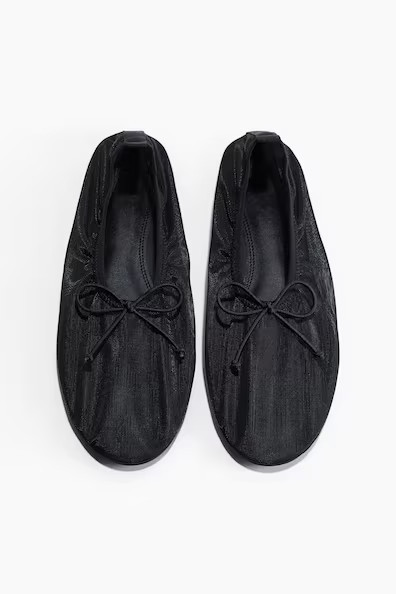 H & M - Mesh ballet pumps - Black | H&M (UK, MY, IN, SG, PH, TW, HK)