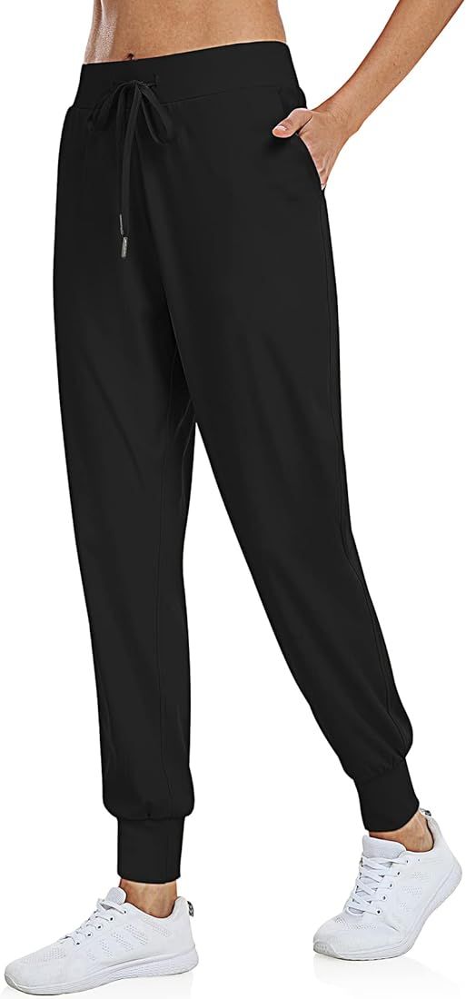 UEU Women's Jogger Lounge Pants Lightweight Athletic Drawstring Sweatpants with Pockets for Casua... | Amazon (US)