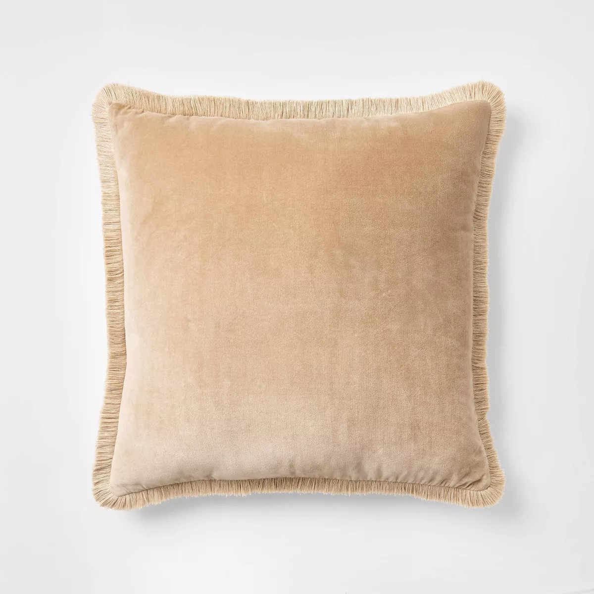 Velvet Throw Pillow with Fringe Trim - Threshold™ designed with Studio McGee | Target