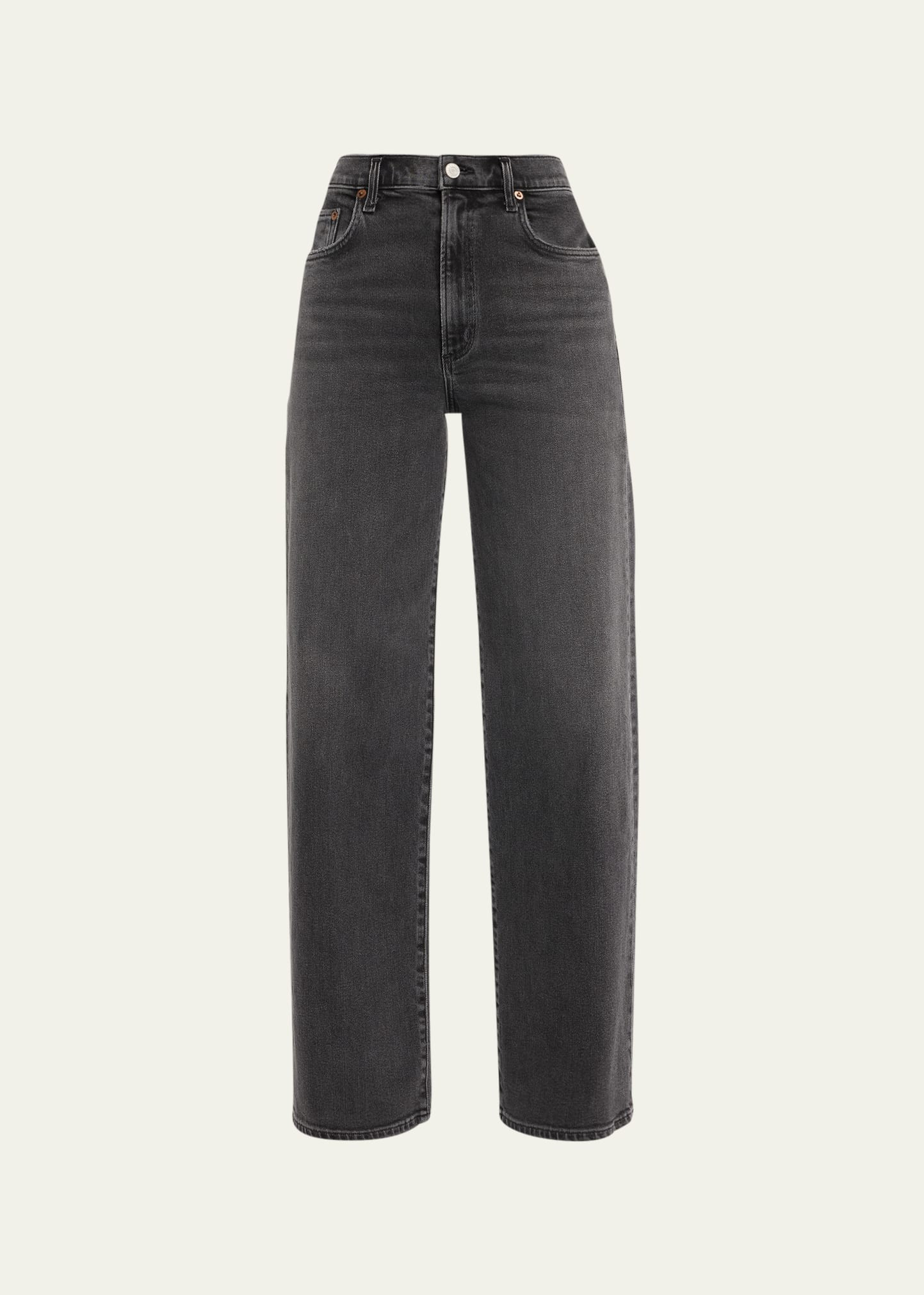 AGOLDE Harper Mid-Rise Wide Straight Jeans | Bergdorf Goodman
