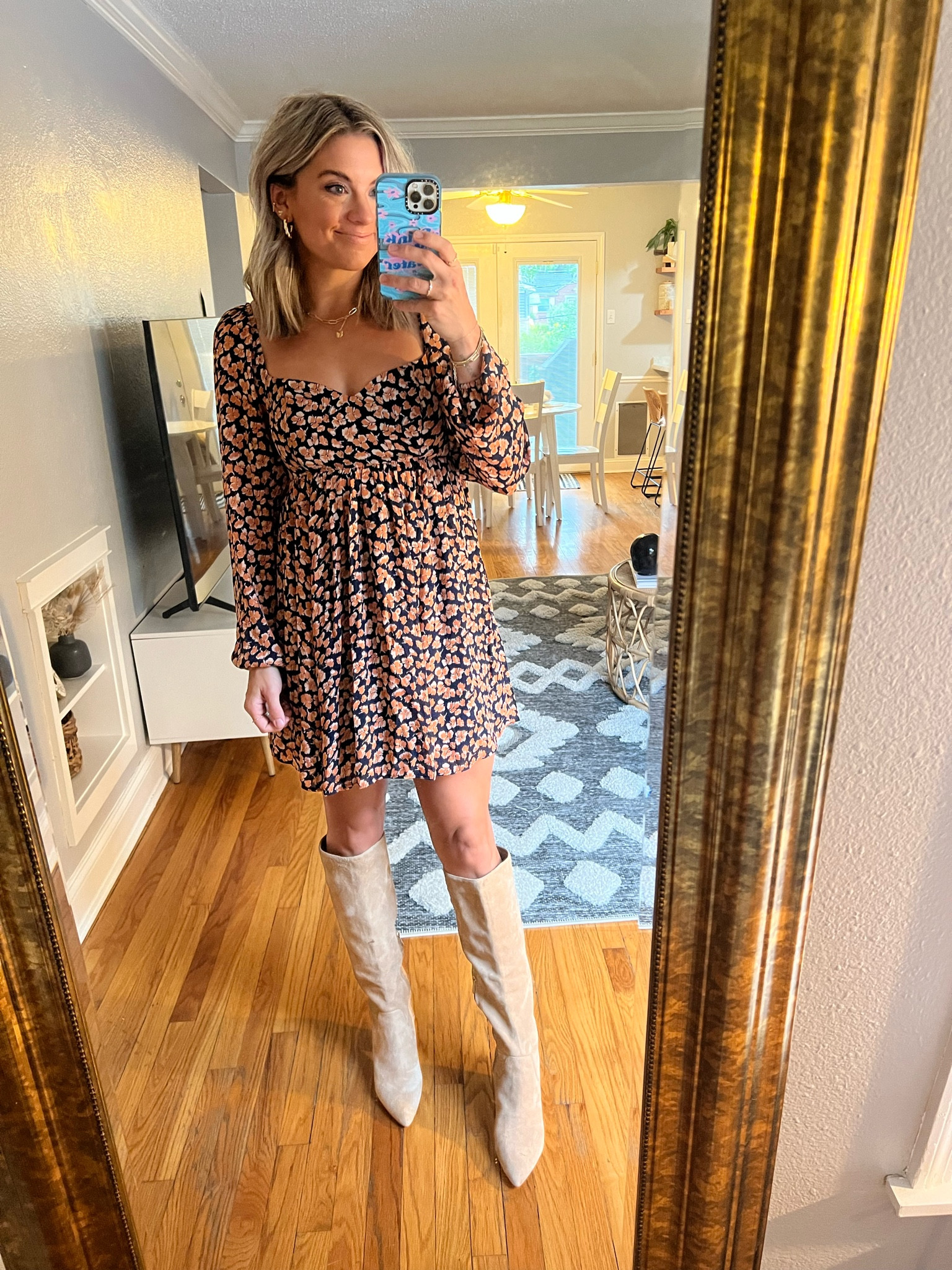 Date night! Abercrombie dress & Vince Camuto Boots 🙌🏻

Dress is currently sold out in this exact pattern, but i linked other patterns. Boots are old Vince Camuto, but linked similar styles from this year! 

#LTKstyletip #LTKSeasonal #LTKunder100