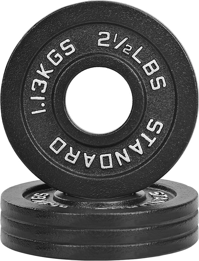 Fitvids 2-Inch Olympic Cast Iron Weight Plate for Strength Training & Weightlifting, Multiple Siz... | Amazon (US)