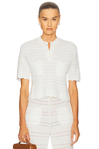 Kaitltn Scalloped Top in Ivory | Revolve Clothing (Global)