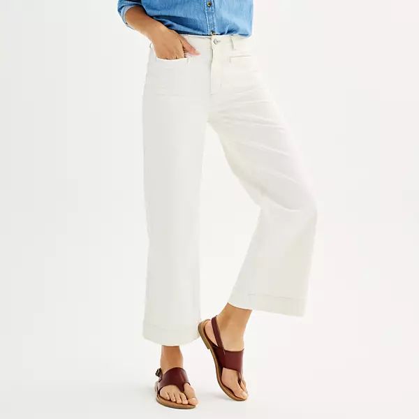 Women's Sonoma Goods For Life® Wide-Leg Ankle Jeans | Kohl's