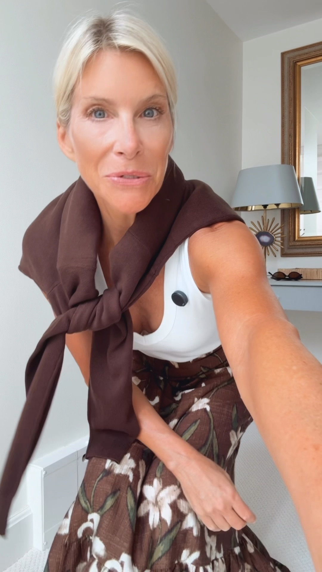 Target is making it VERY hard for me to behave lately. This brown wrap skirt is lightweight enough to wear now, but add boots and a sweater later and you’ve got one of those pieces that carries your closet straight into fall.