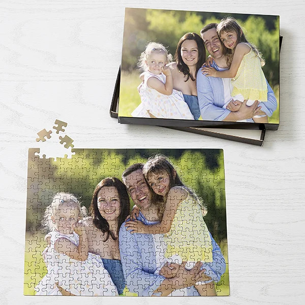 Personalized Photo Jigsaw Puzzle with Keepsake Tin - Horizontal | Personalization Mall