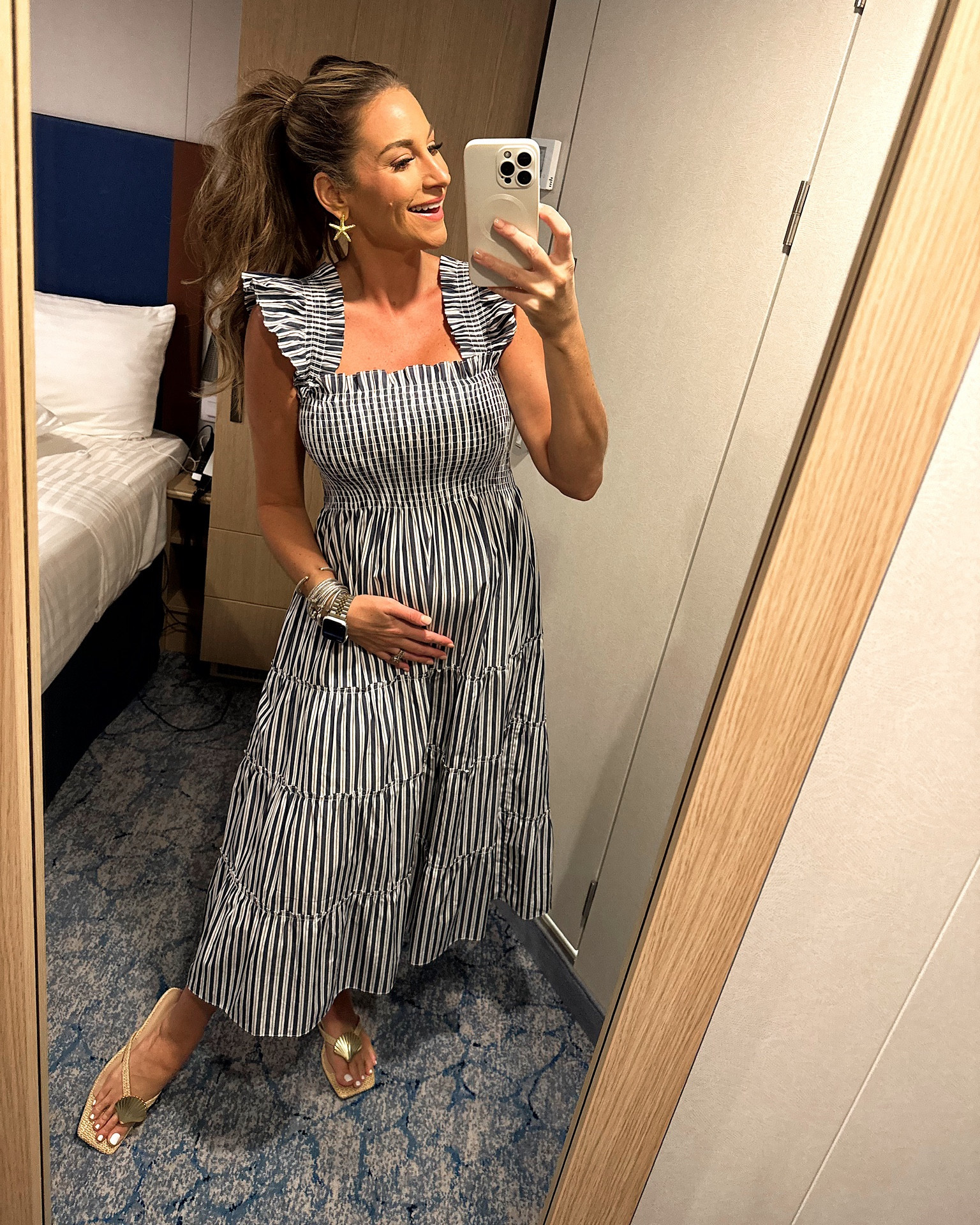 In a small hill house Ellie nap dress, earrings, sandals and accessories- all fits TTS.

#LTKSeasonal #LTKStyleTip #LTKBump