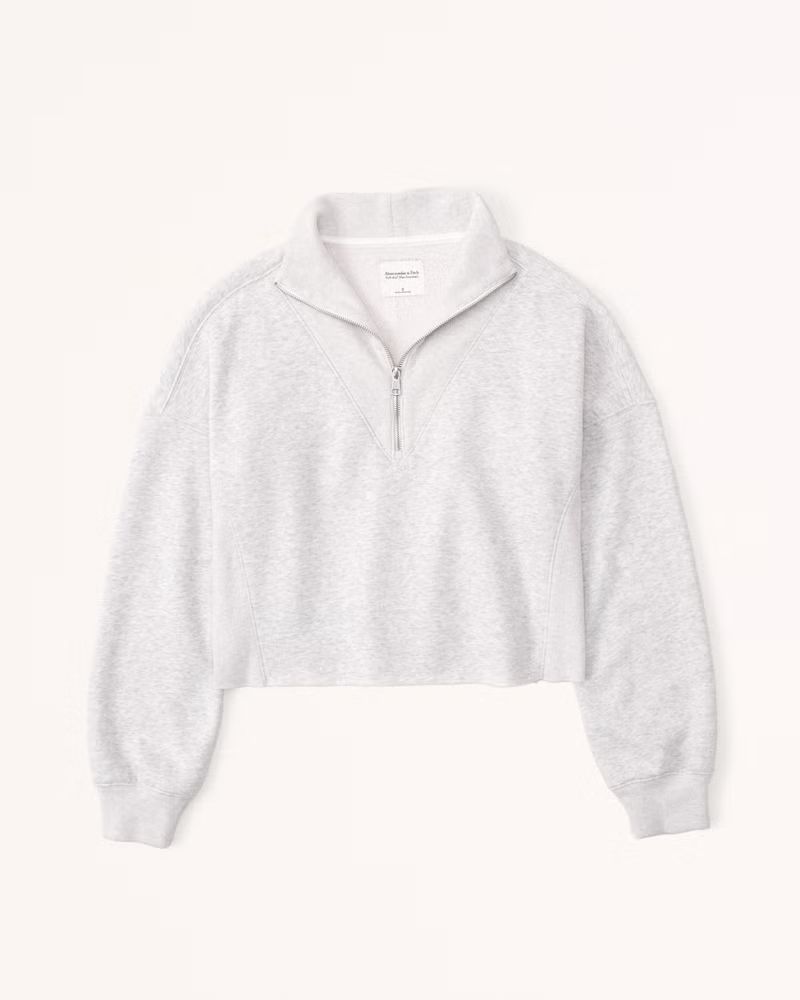 Women's Essential Mini Sunday Cutoff Half-Zip | Women's Tops | Abercrombie.com | Abercrombie & Fitch (US)