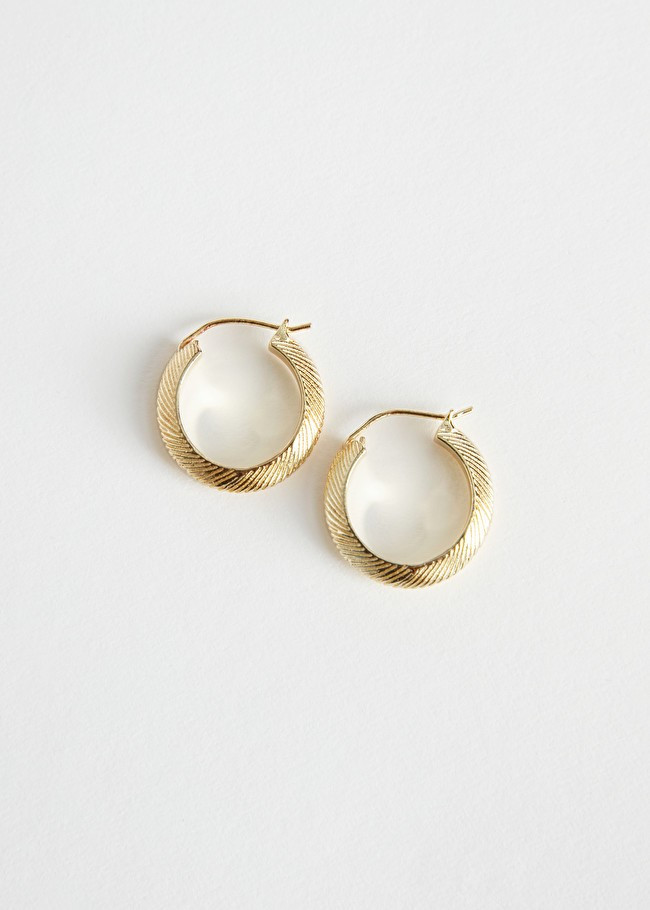 Scored Mini Hoop Earrings | & Other Stories (EU + UK)