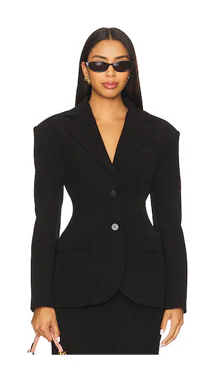 Ida Hourglass Blazer in Black | Revolve Clothing (Global)