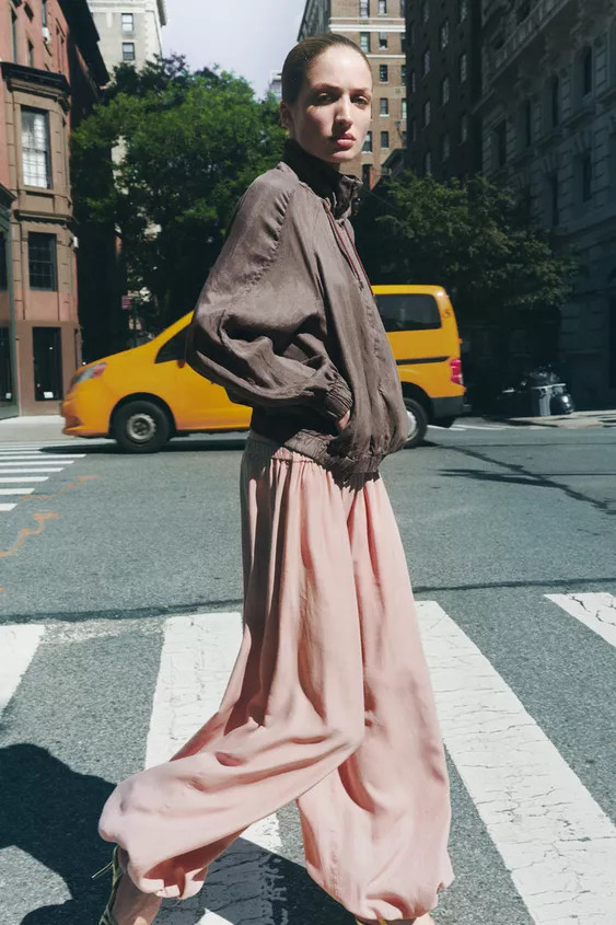 ZW COLLECTION FLOWY BOMBER JACKET | Zara UK