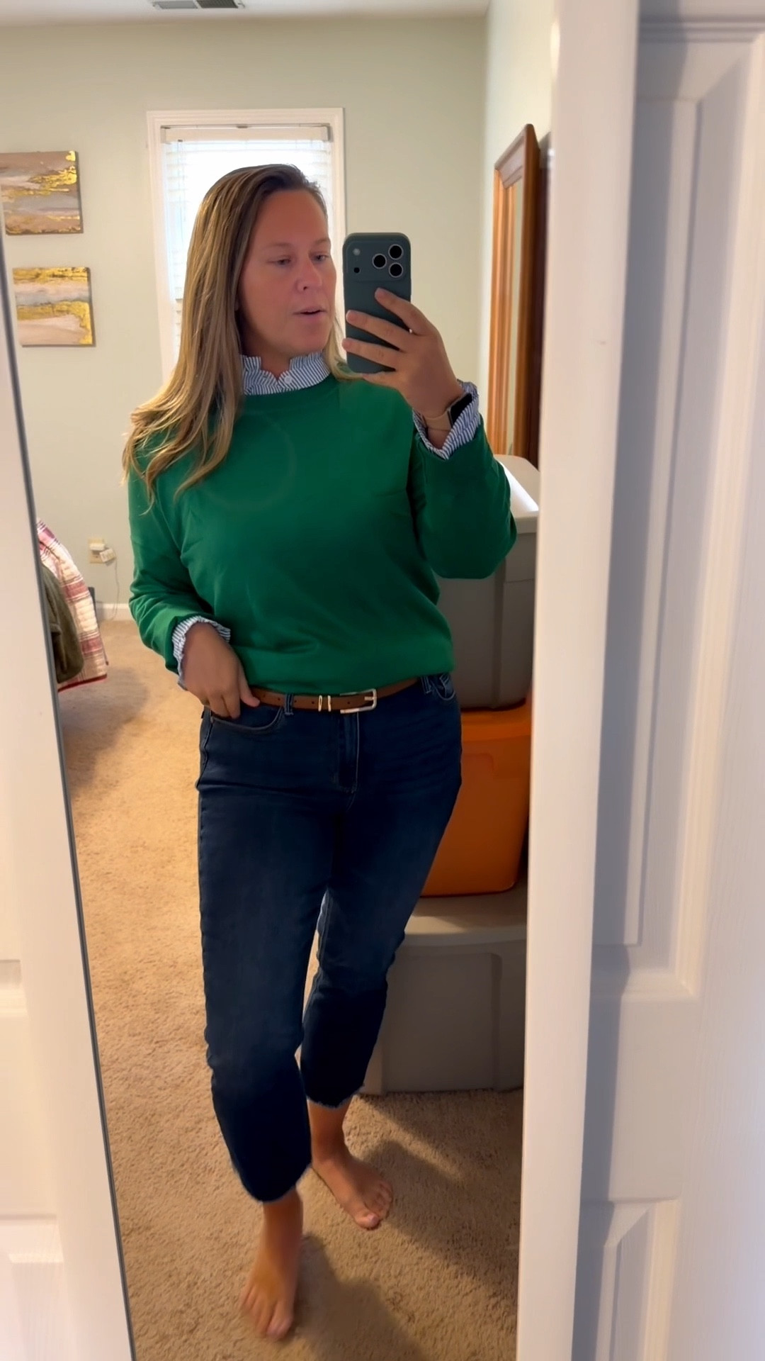 A few things I’ve been loving! Classy on a BUDGET! 

Blue and green sweaters I have an XL on 
Merry & Bright I have on XL but could do L - just wanted a little oversized in case I want to wear with leggings 
Pants - size 11/30
Button up - I have a size XL because I’m busty but otherwise a L would fit great 

#LTKMidsize #LTKootd #LTKCyberWeek