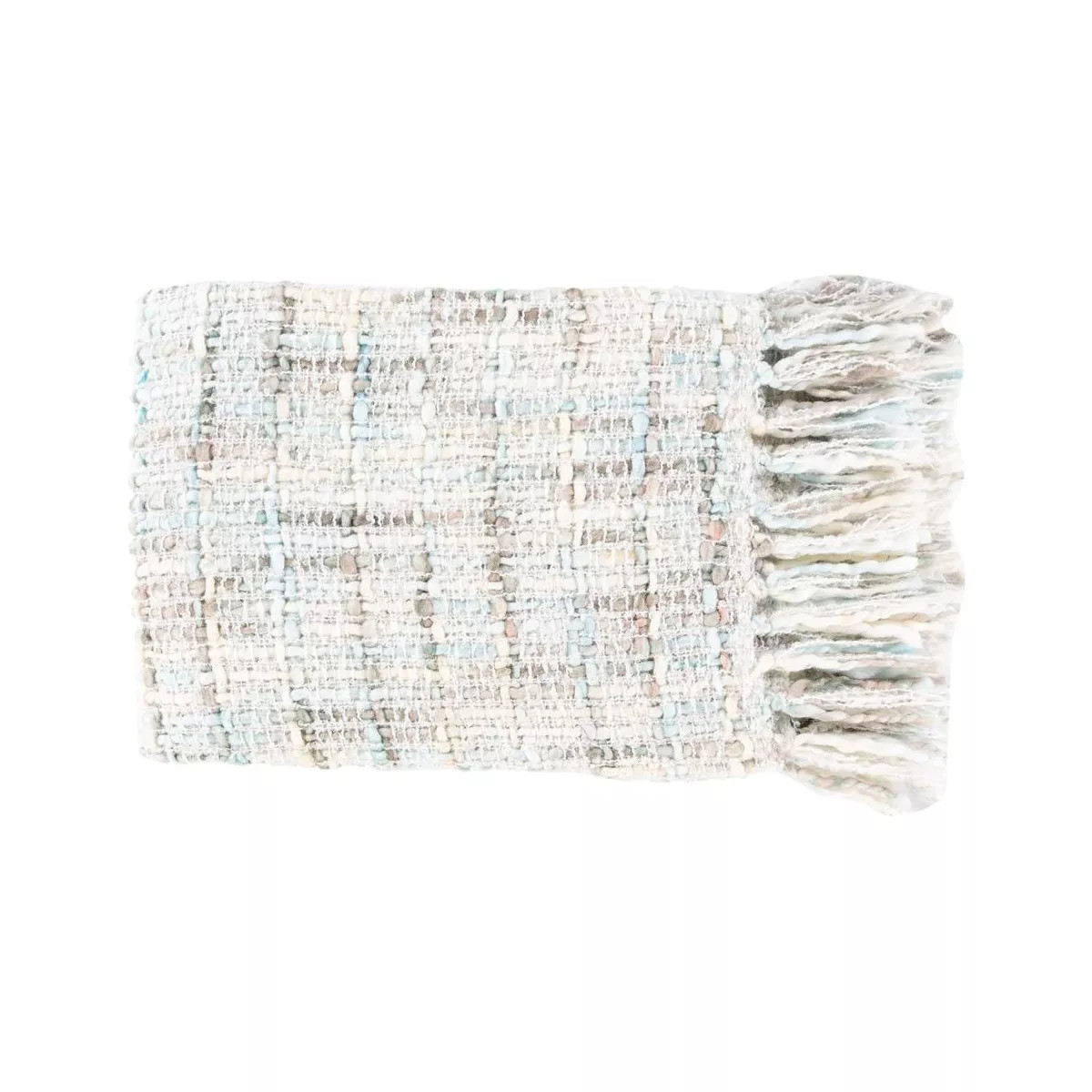 Mark & Day Konigswiesen 50"W x 60"L Coastal Ivory Throw Blankets | Target