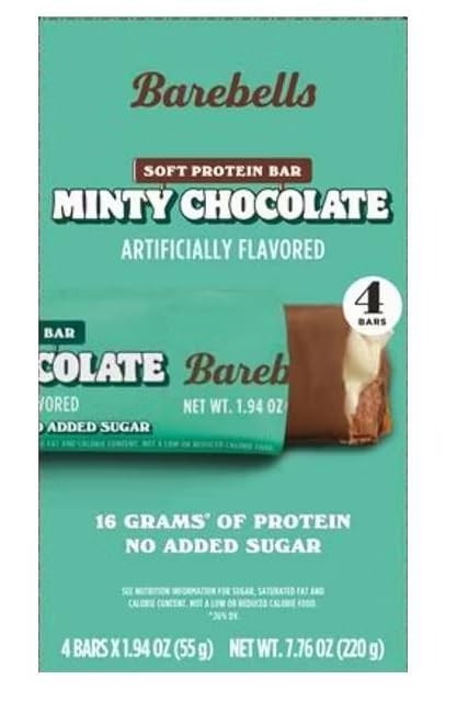 Barebels Soft Minty Chocolate Protein Bars - 7.76oz/4pk - 16gms Protein | Amazon (US)