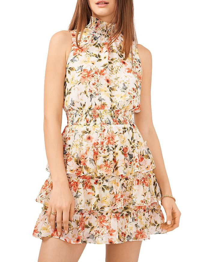 1.STATE Printed Mock Neck Sleeveless Dress Back to Results -  Women - Bloomingdale's | Bloomingdale's (US)