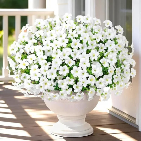 Waipfaru Artificial Flowers for Outdoors Fake Plants Outside Decoration, 24 Bundles UV Resistant Silk Morning Glory,Realistic Faux Flowers for Planter Porch Patio Yard Decor | Walmart (US)