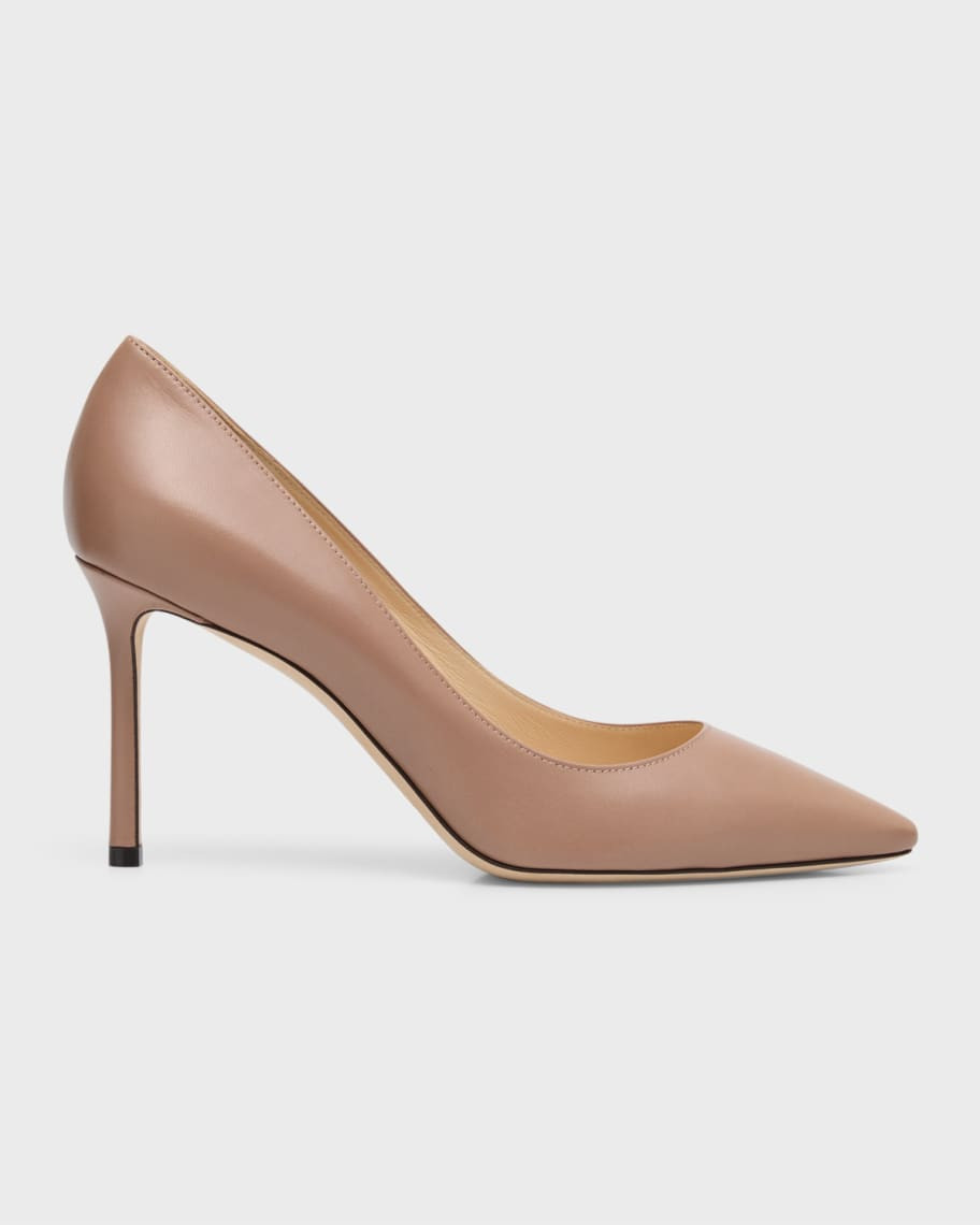 Romy Leather Stiletto Pumps | Neiman Marcus