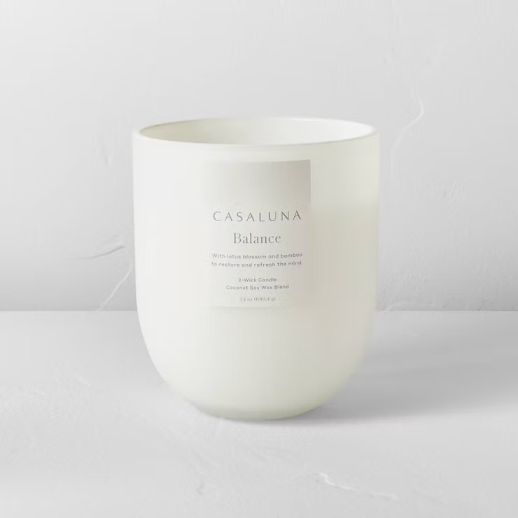 Balance Core Frosted Glass Candle White - Casaluna™ | Target