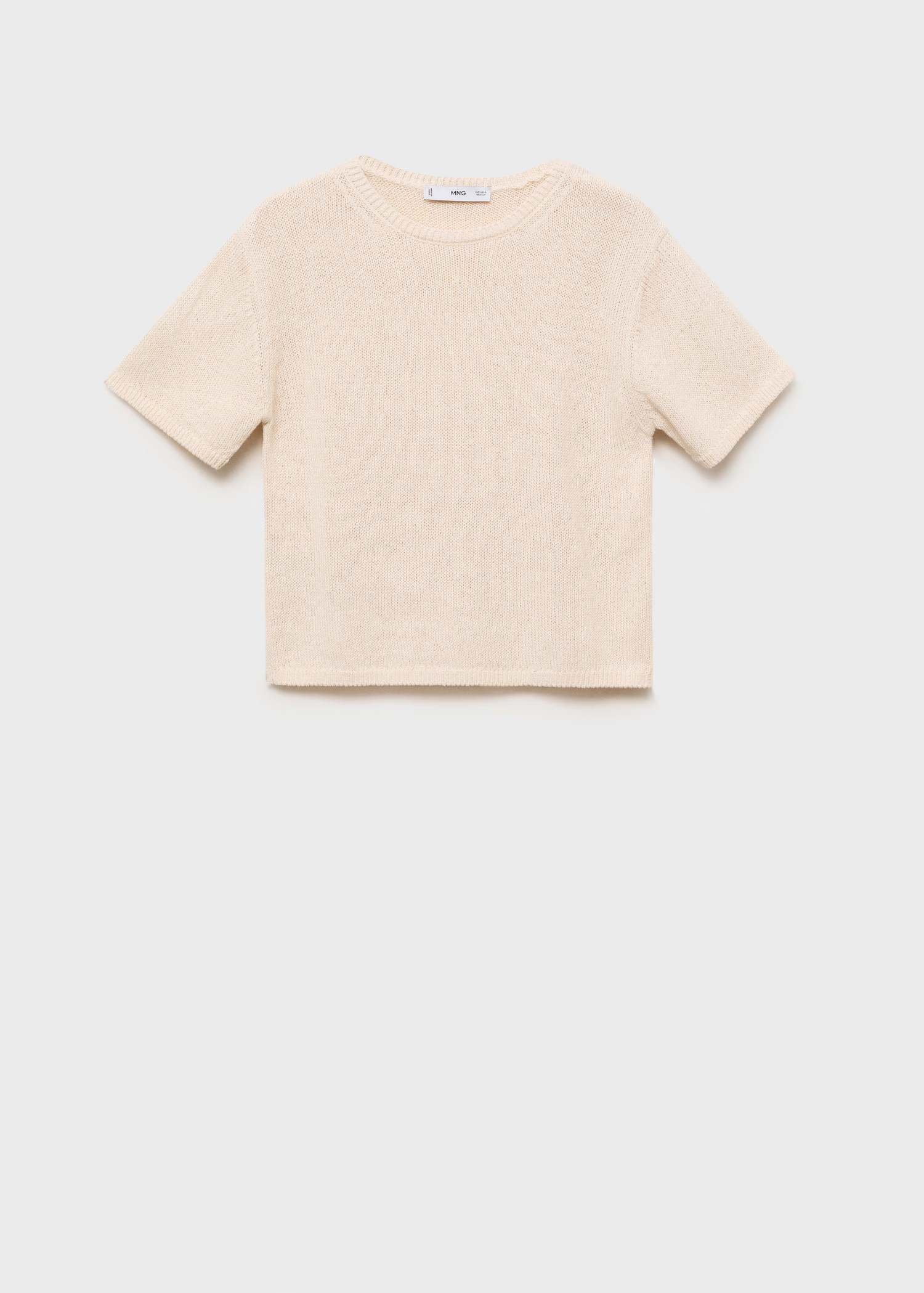 Short-sleeved knitted cotton sweater - Women | MANGO United Kingdom | MANGO (UK)