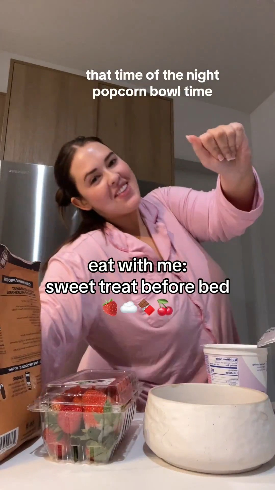 sit down we’re making a sweet treat 🍒☁️🍫🍓 

Pajamas, Valentine’s Day, snack, protein, fitness, sweet treatts

#LTKFitness #LTKHome