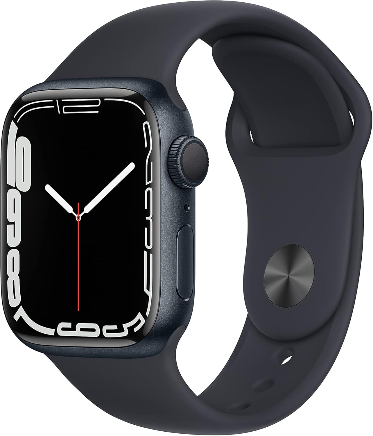 Apple Watch Series 7 GPS, 45mm Midnight Aluminum Case with Midnight Sport Band - Regular | Amazon (US)