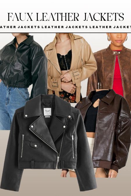 faux leather jacket picks
🤎🪩🌼✨💫
alannamartine.com 

#LTKSeasonal #LTKstyletip #LTKfindsunder100