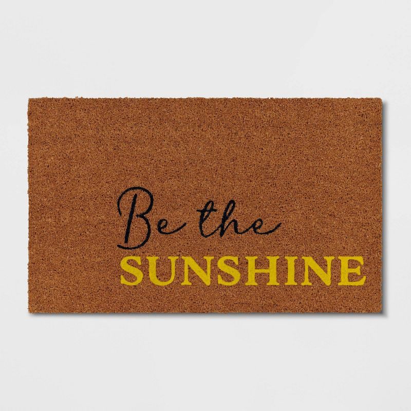 1'6"x2'6" 'Be The Sunshine' Coir Doormat Natural - Threshold™ | Target