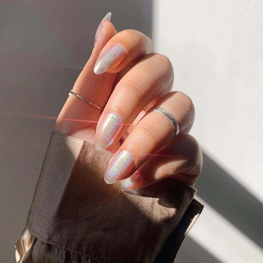 Stardust Nails | Medium Pointed Almond | Glamnetic