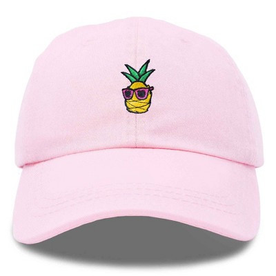 Dalix Pineapple Embroidered Cap Cotton Baseball Summer Cool Dad Hat Mens in Washed Pink | Target