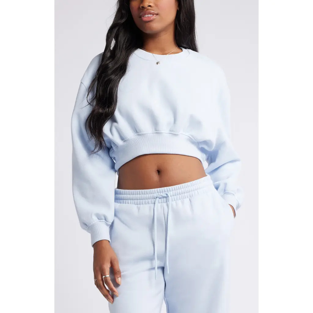 BP. Crop Sweatshirt in Blue Feather at Nordstrom Rack, Size Small | Nordstrom Rack