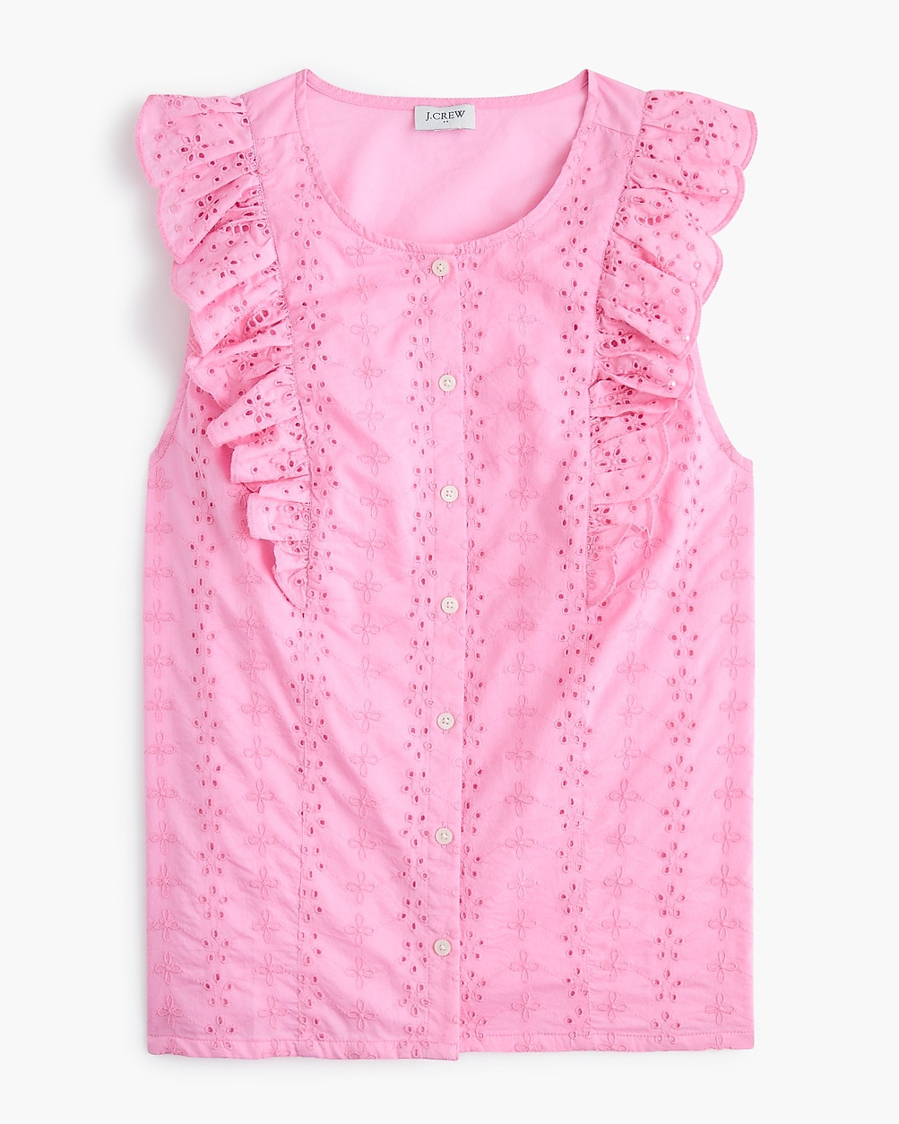 Eyelet flutter-sleeve top | J.Crew Factory