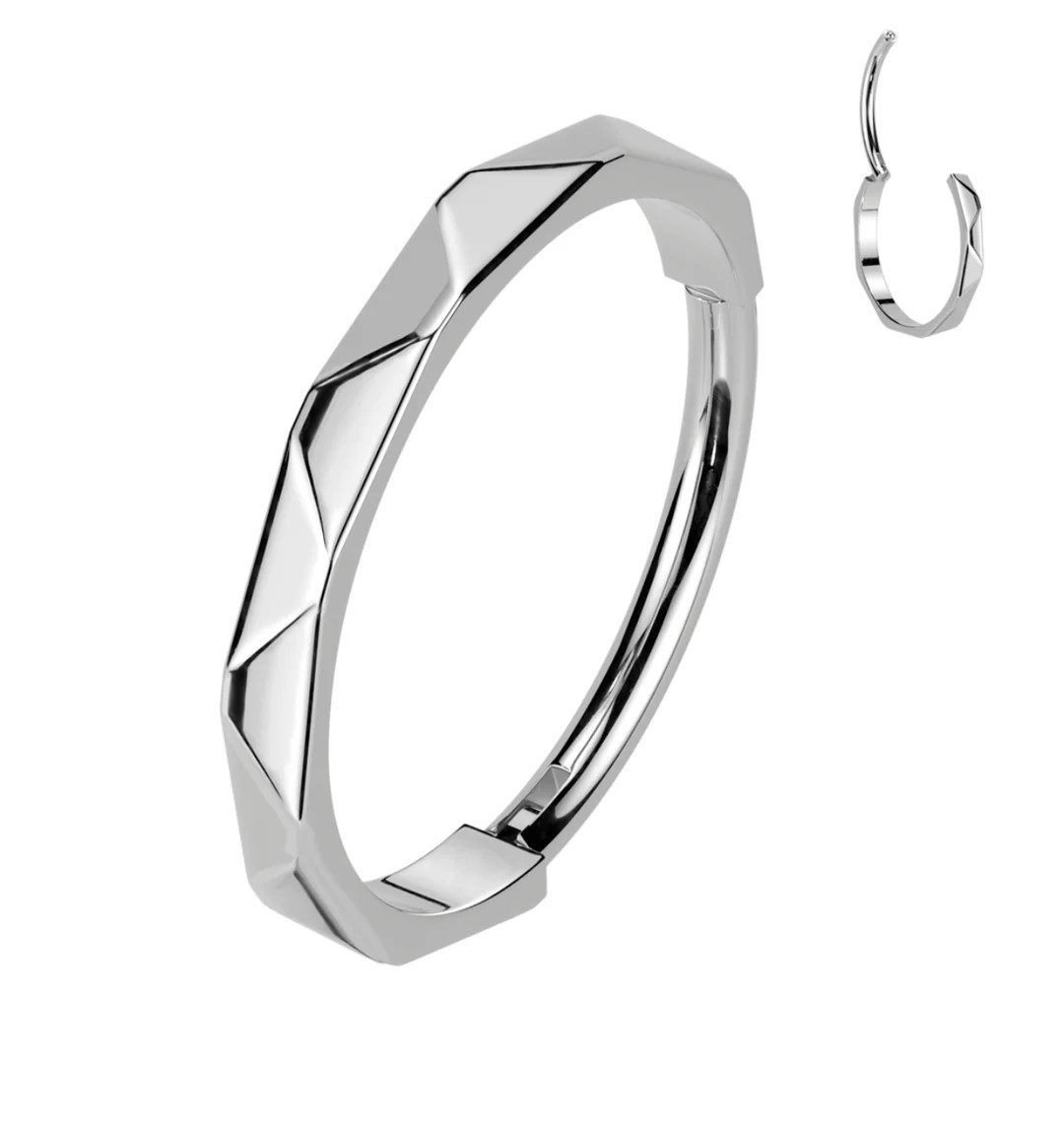 Faceted Clicker Hoop | Pierced by Ash Design