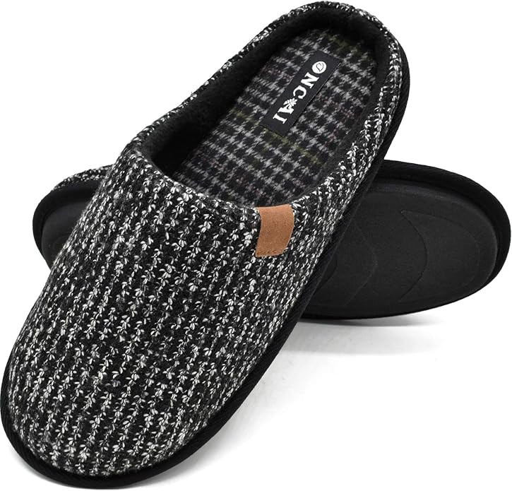 ONCAI Mens Cozy Memory Foam Scuff Slippers Slip On Warm House Shoes Indoor/Outdoor With Best Arch... | Amazon (US)