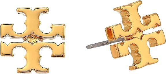 Tory Burch Women's Gold Stud Logo Earrings | Amazon (US)