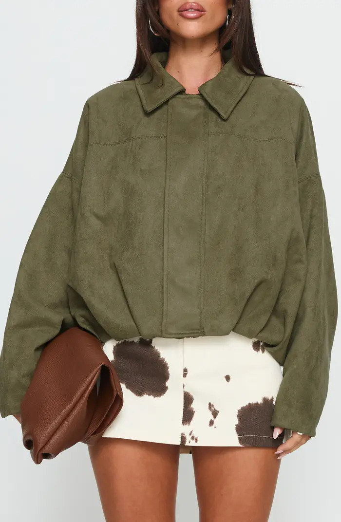Enlightened Faux Suede Bomber Jacket | Nordstrom