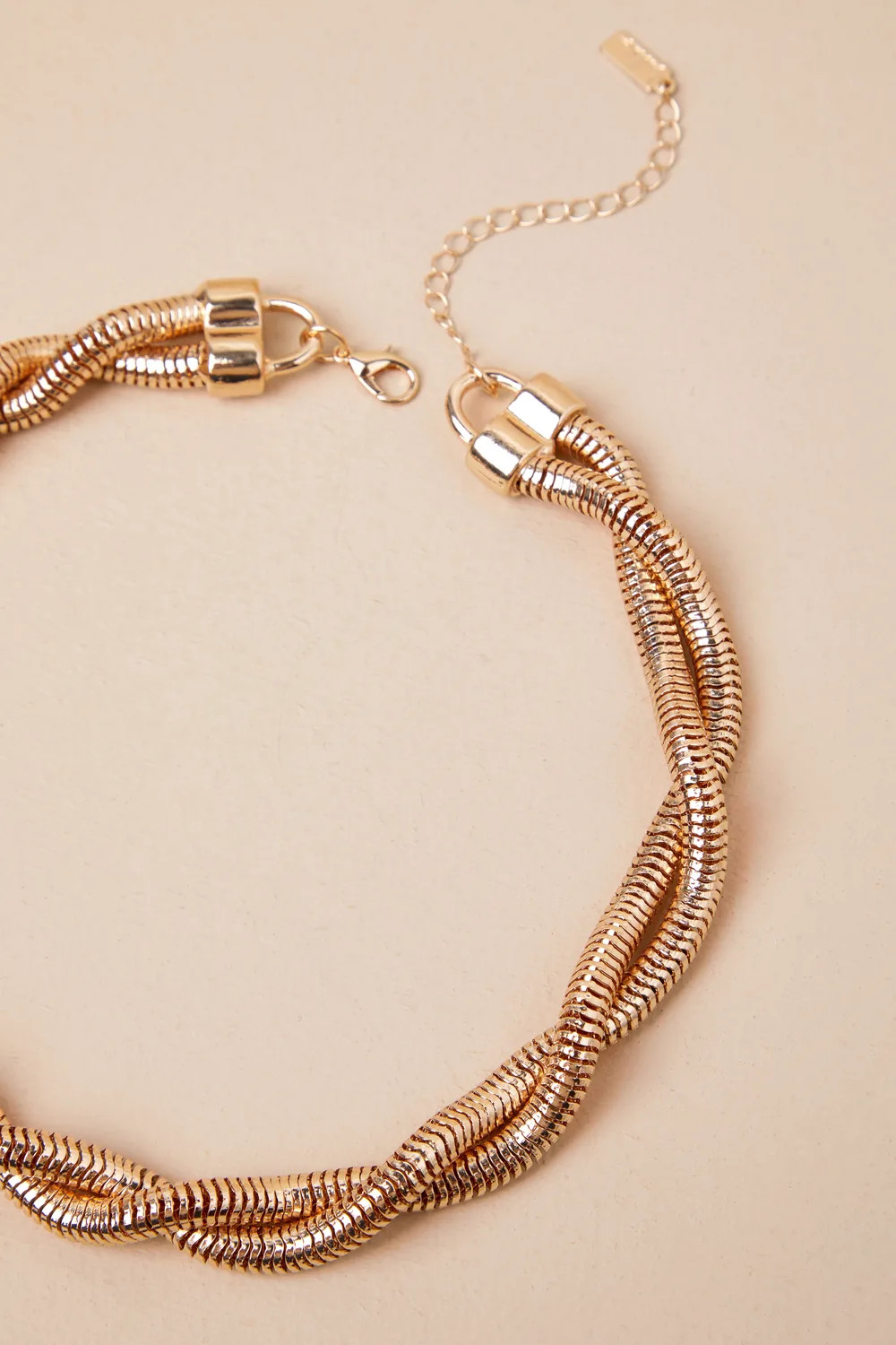 Iconic Confidence Gold Twisted Gas Pipe Chain Necklace | Lulus