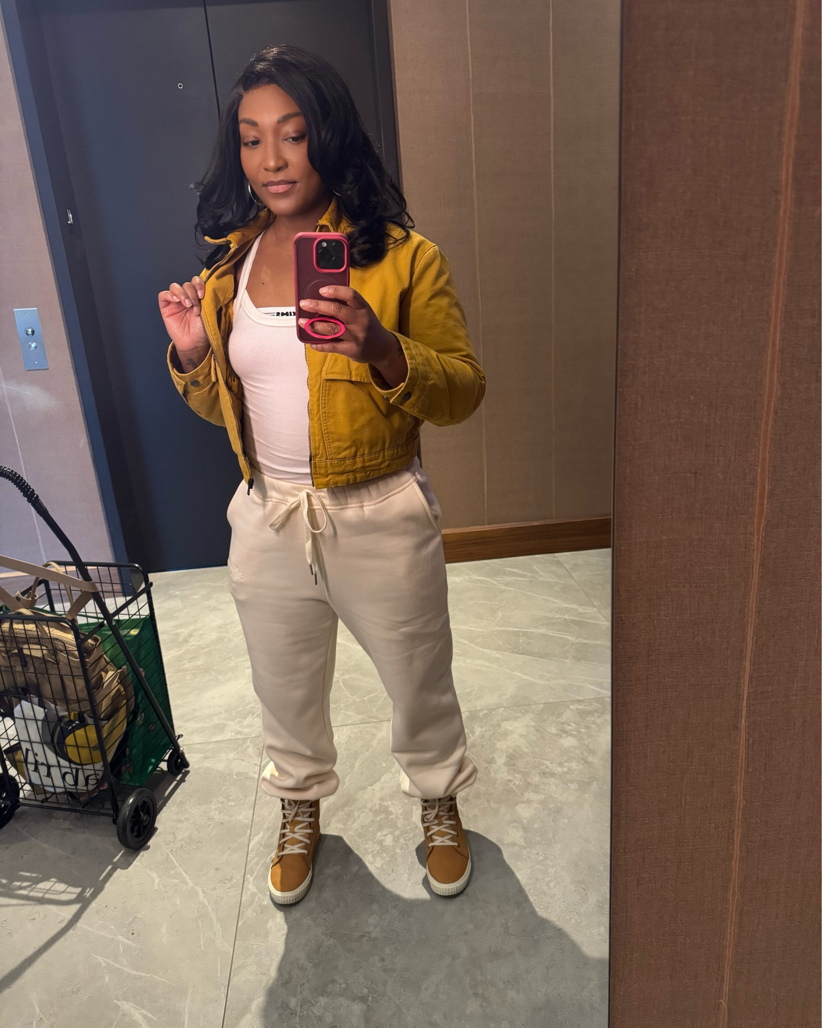 This jacket from Timberland is seriously the best!!! And the shoes are from them too … the thing about shoes and jackets you need them and these are perfect if you are seeking comfort and style 💛 the joggers are from Fabrik boutique 🫶🏾 word of the day COMFORT… grab these items today … 

#LTKStyleTip #LTKShoeCrush