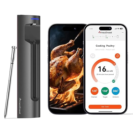S Pro Bluetooth Wireless Meat Thermometer, 1080°F Heat, 6 Sensors, Enhanced Signal Base, EasySma... | Amazon (US)