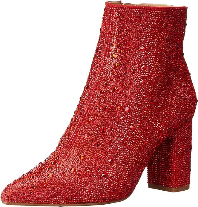 Amazon.com | Blue by Betsey Johnson Women's Cady Ankle Boot, RED, 7.5 | Loafers & Slip-Ons | Amazon (US)